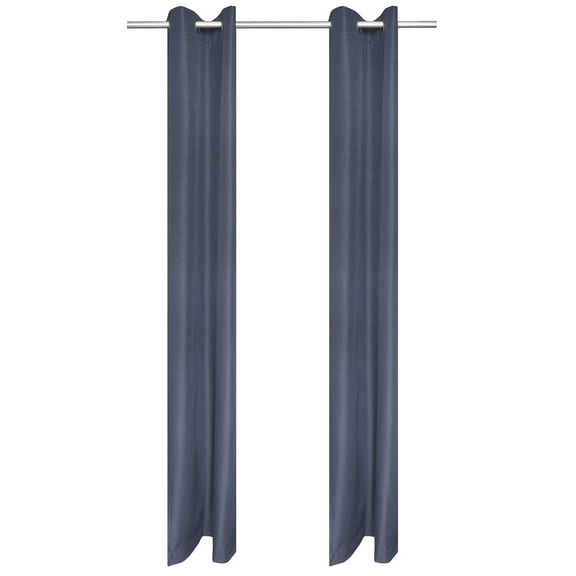 Mainstays Dark Navy Solid Blackout Grommet Curtain Panel Pair, Set of 2, 30" W x 63" L