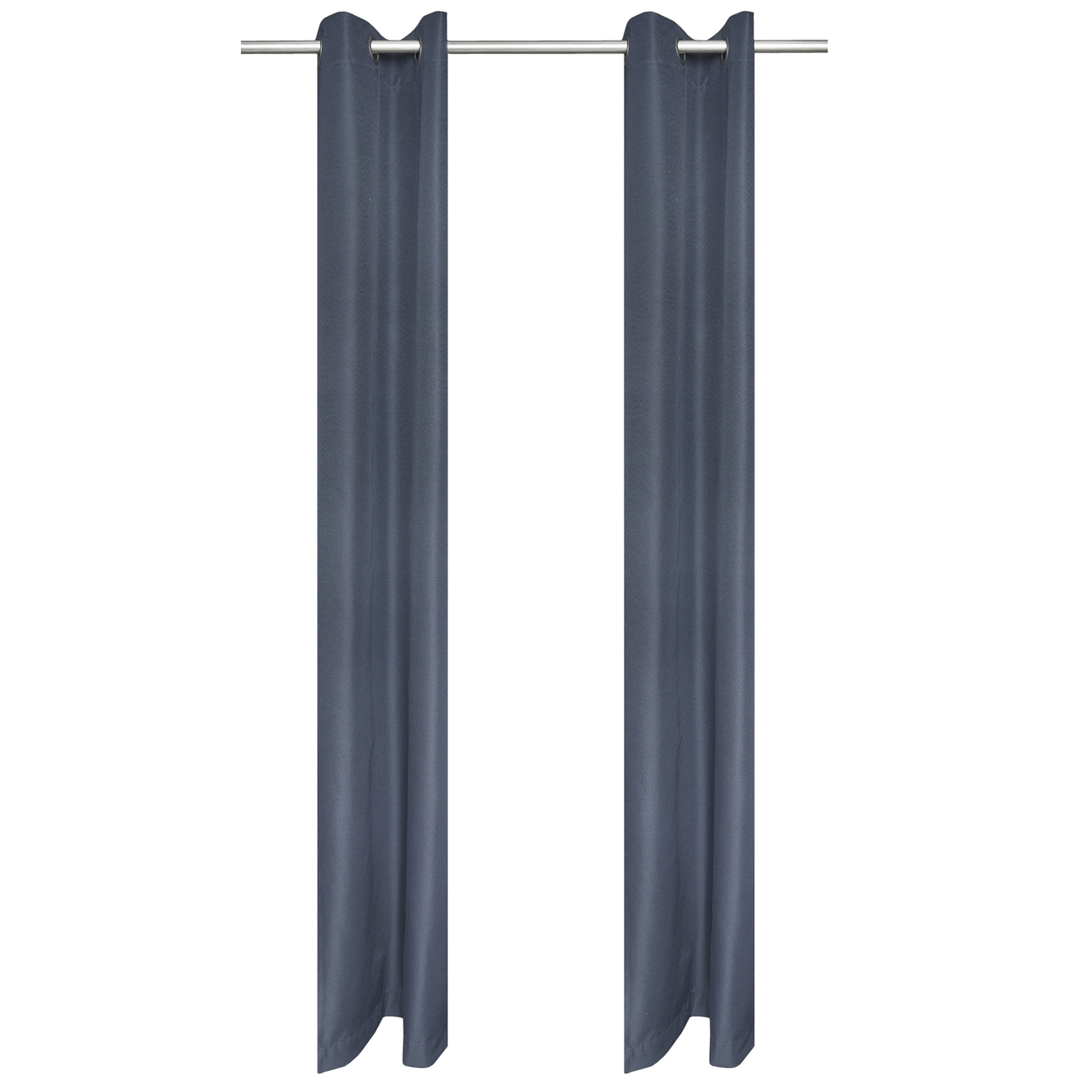 Mainstays Dark Navy Solid Blackout Grommet Curtain Panel Pair, Set of 2, 30" W x 84" L