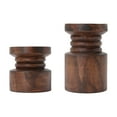 thumbnail image 1 of Mainstays Dark Wood tabletop Pillar Candle Holders, 2 PC Set, 1 of 9