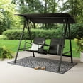 thumbnail image 1 of Mainstays Dashwood 2-Seat Steel Canopy Porch Swing, Black, 1 of 7