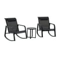 thumbnail image 1 of Mainstays Dashwood 3-Piece Steel Outdoor Rocker Chat Set, Black, 1 of 10