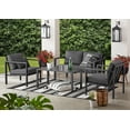 thumbnail image 1 of Mainstays Dashwood 4-Piece Outdoor Patio Conversation Set, Seats 4, Gray, 1 of 9