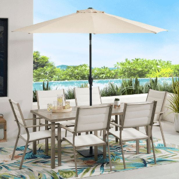 Mainstays Dashwood 7 Piece Dining Set, Cream
