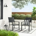 thumbnail image 1 of Mainstays Dashwood Steel Outdoor Dining Armchair - Set of 2, Black, 1 of 5