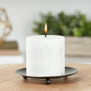 Mainstays Decorative Black Metal Pillar Tealight Candleholder Plate, 5