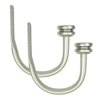 Mainstays Decorative Capped Curtain Holdbacks, Nickel (2 Count)