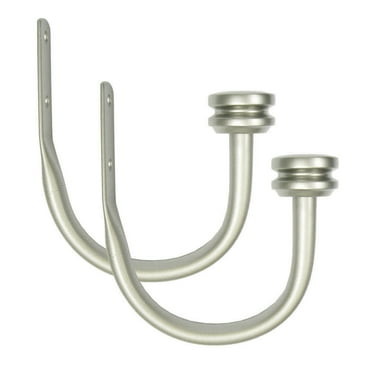 Mainstays Decorative Capped Curtain Holdbacks, Nickel (2 Count)