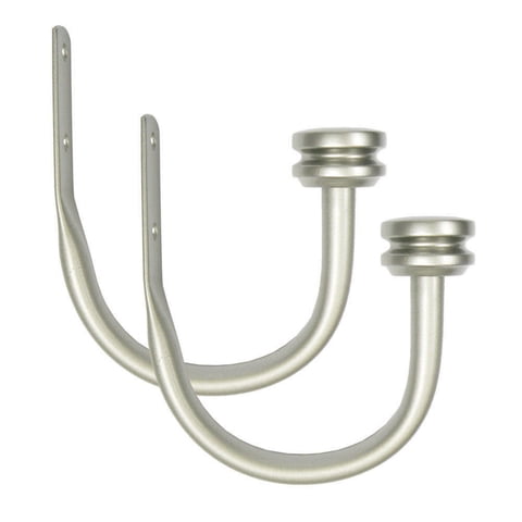 Mainstays 2 Cap Curtain Holdbacks, Nickel