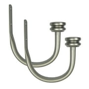 Mainstays 2 Cap Curtain Holdbacks, Pewter