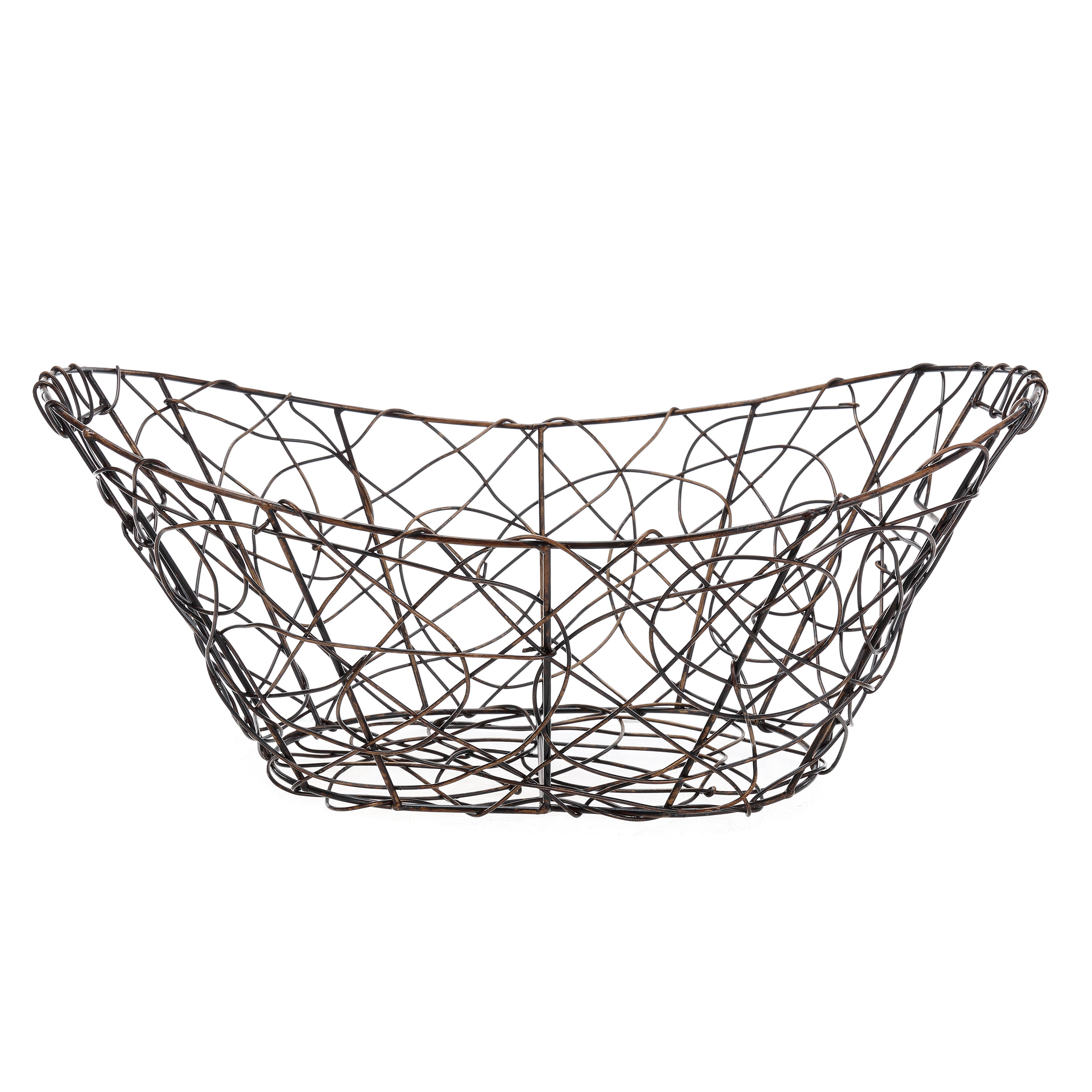 GET 4-82144 Stainless Steel Oval Metal Wire Basket Stainless Steel Wire  Baskets Collection