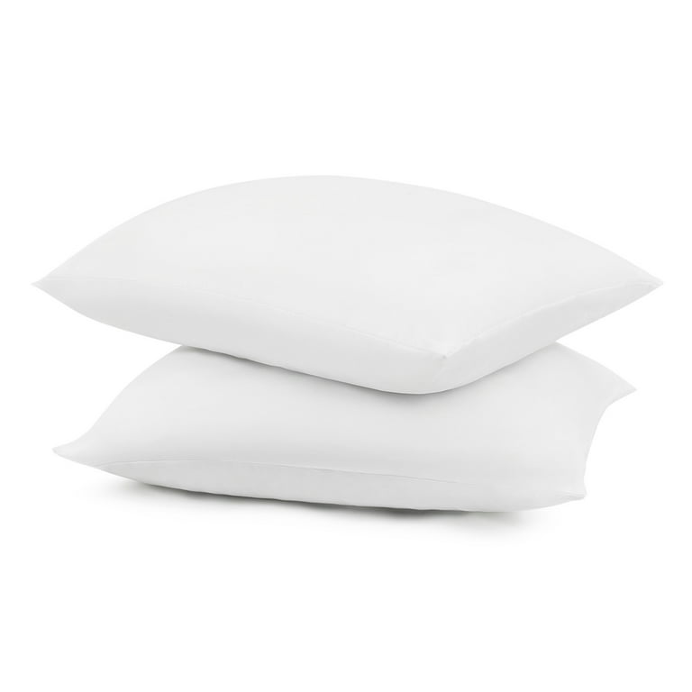 Elegant Comfort 18 x 18 Throw Pillow Inserts - 2-Pack Pillow Insert Poly-Cotton Shell with Siliconized Fiber Filling - Square Form Decorative for