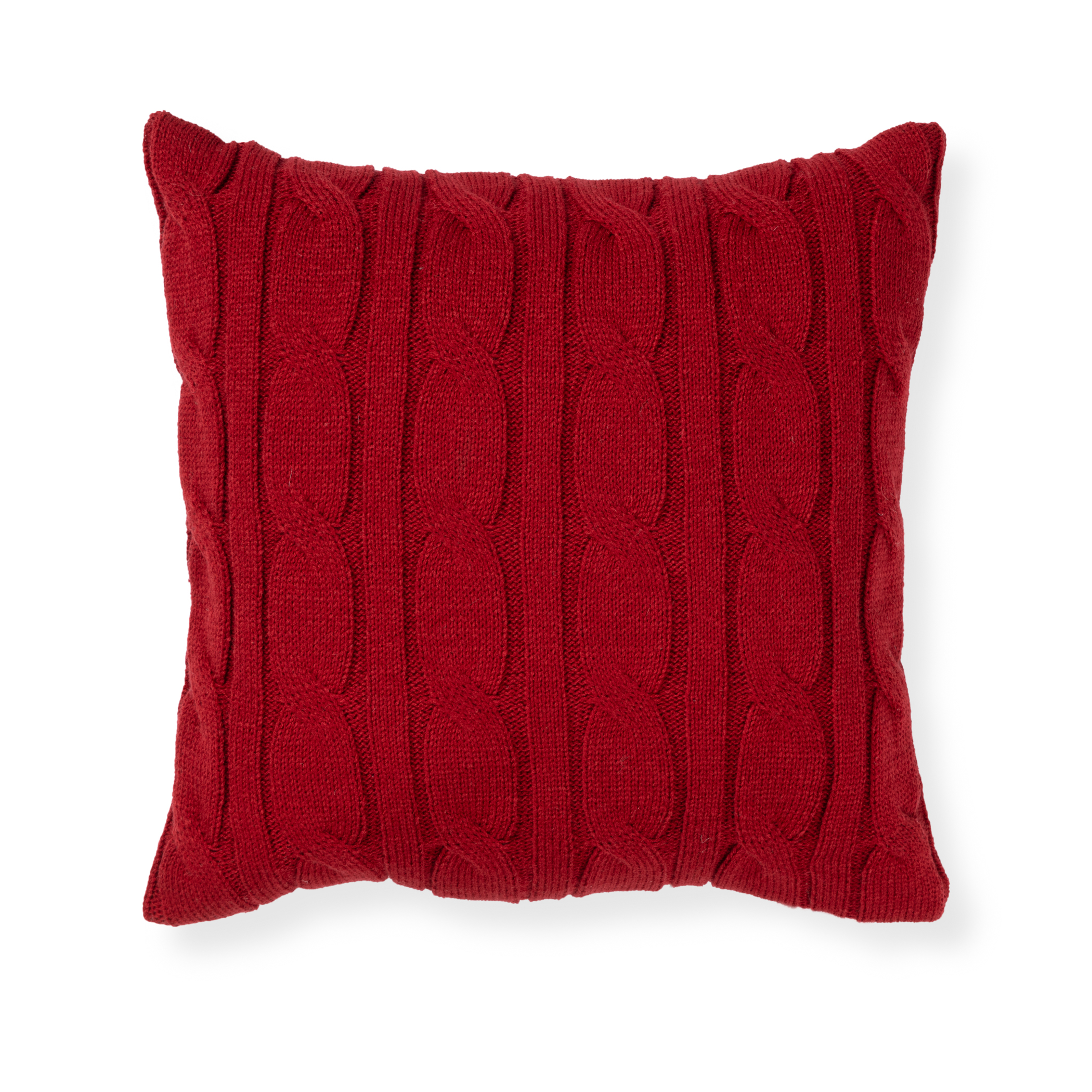 Mainstays Decorative Throw Pillow, Holiday Sweater Knit, 17"x17" Square, 1 per Pack - image 1 of 9