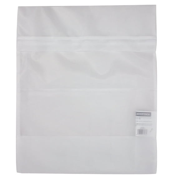 Mainstays Delicates White Polyester Mesh Wash Bag with Zipper Closure, 15" x 18"