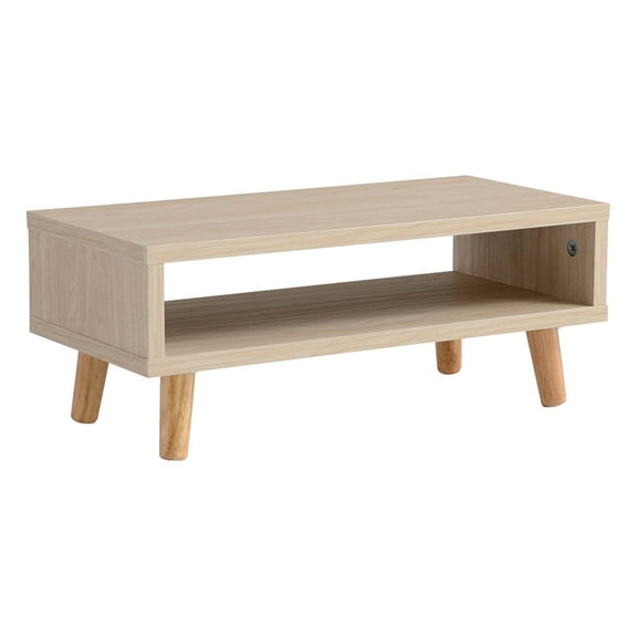Mainstays Desk Riser with Wood Legs, Natural Wood Grain Finish, 9.0in Width.