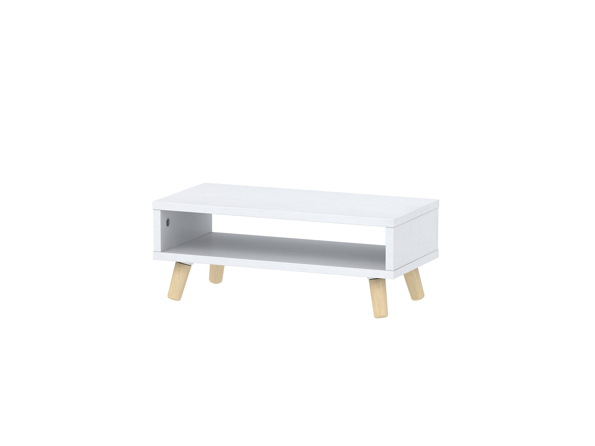 Mainstays Desk Riser with Wood Legs, White Wood Grain Finish. 9 in Width