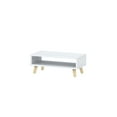 thumbnail image 1 of Mainstays Desk Riser with Wood Legs, White Wood Grain Finish. 9 in Width, 1 of 6