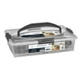 thumbnail interactive-video image 1 of Mainstays Dessert Carrier, Rectangular Design, Clear Plastic with Dark Gray Handle and Clasps, Includes Slice-and-Serve Utensil (1 Each) 18" x 12" x 4.3", 1 of 9