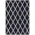 thumbnail image 1 of Mainstays Diamond Geometric High Low Pile Navy Blue Indoor Area Rug, 5' x 7', 1 of 7