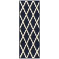 thumbnail image 1 of Mainstays Diamond Geometric High Low Pile Navy Blue Indoor Runner Rug, 2'x6', 1 of 8