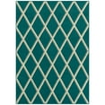 thumbnail image 1 of Mainstays Diamond Geometric High Low Pile Teal Indoor Area Rug, 7' x 10', 1 of 7