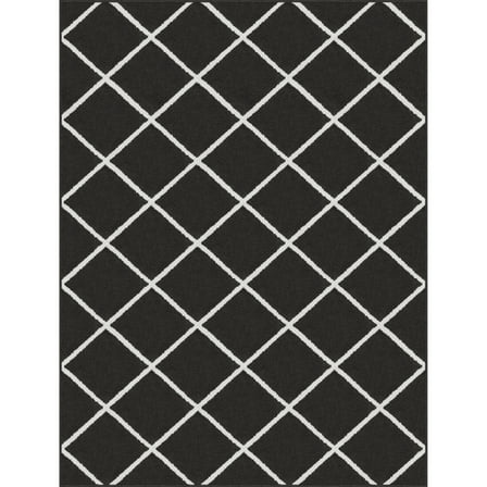 Mainstays Diamond Indoor Area Rug, Charcoal, 59" x 78" for Living Room