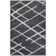 thumbnail image 1 of Mainstays Diamond Plush Contemporary Gray Shag Indoor Area Rug, 3'x4'8", 1 of 7