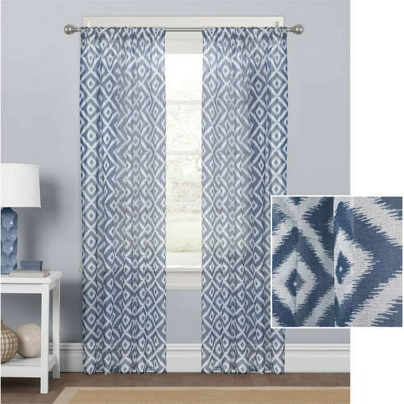 Mainstays Diamond Sheer Window Curtain Panel