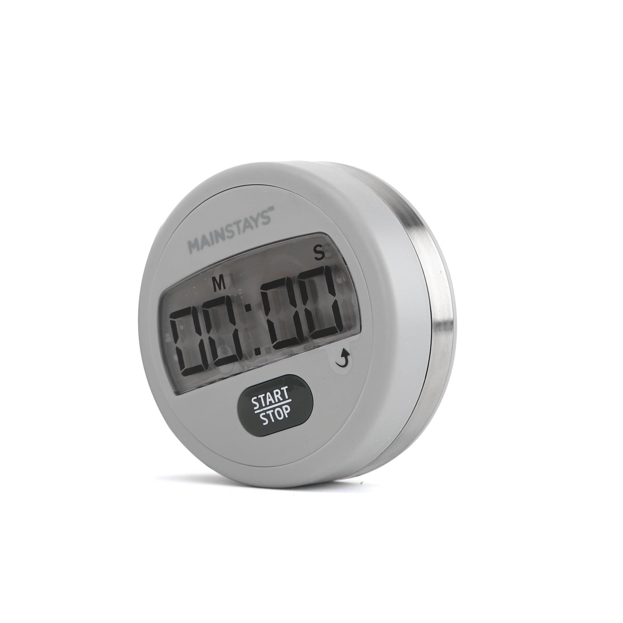 Mainstays Digital Kitchen Timer, Magnetic Countdown Count up Timer with  Large LCD Display 