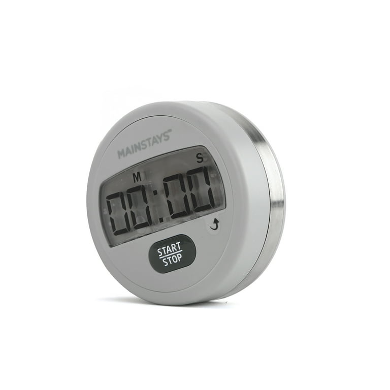 Mainstays Digital Kitchen Timer, Magnetic Countdown Count up Timer with  Large LCD Display
