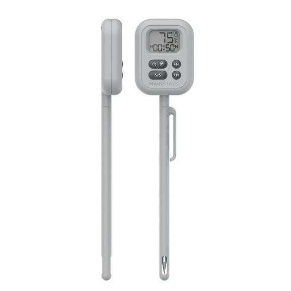 Mainstays Digital Pen Thermometer, LCD Screen, Stainless Steel Probe, Food Cooking Thermometer