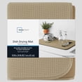thumbnail interactive-video image 1 of Mainstays Kitchen Dish Drying Mat, Absorbent Countertop Sink Drying Mat for Dishes, Cups, Bowls and Utensils, Brown Stone, 1 of 9
