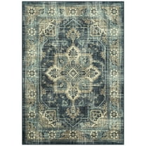 Mainstays Distressed Vintage Blue Persian Area Rug, 4'x5'4"