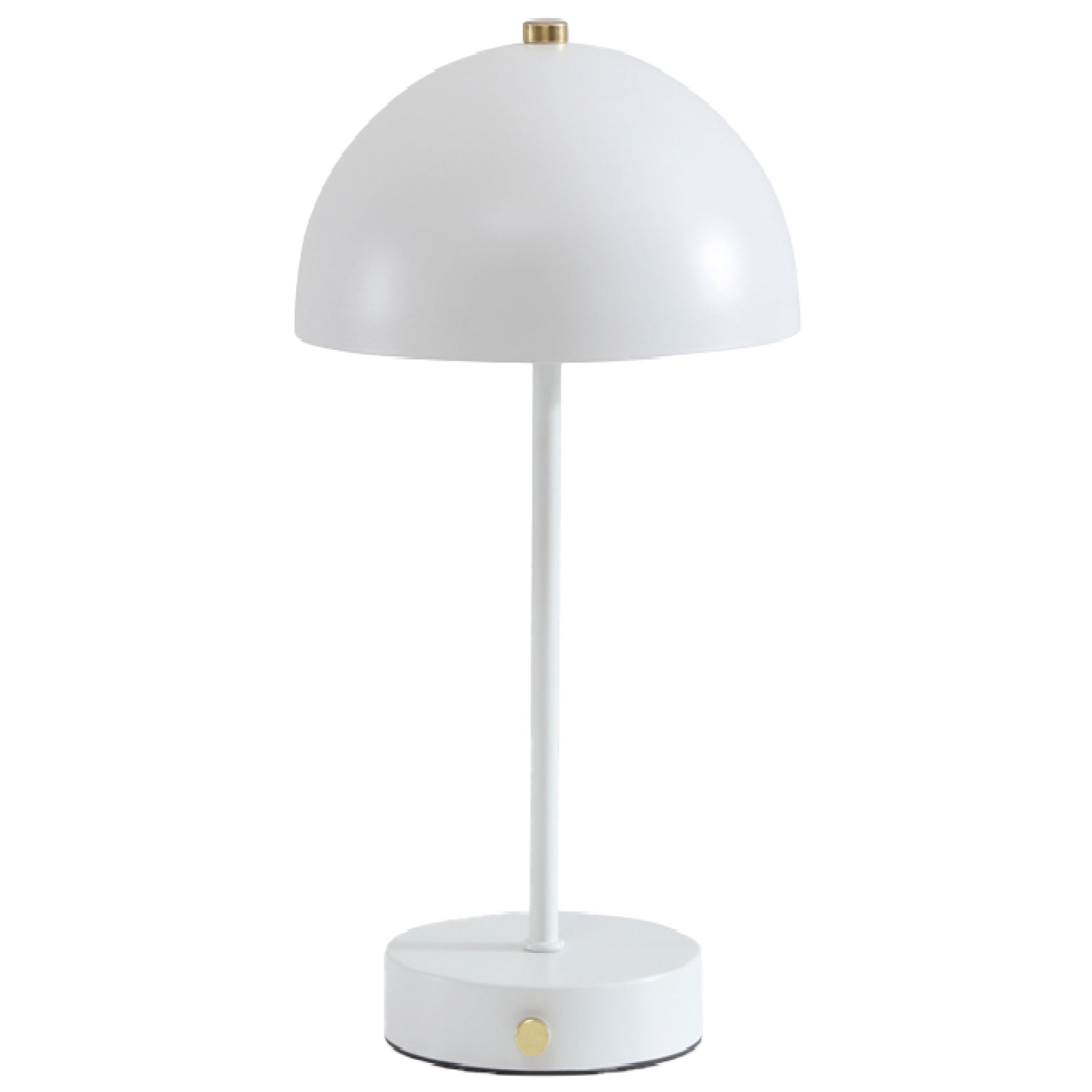 Mainstays Dome Table Lamp, White with Gold Accents