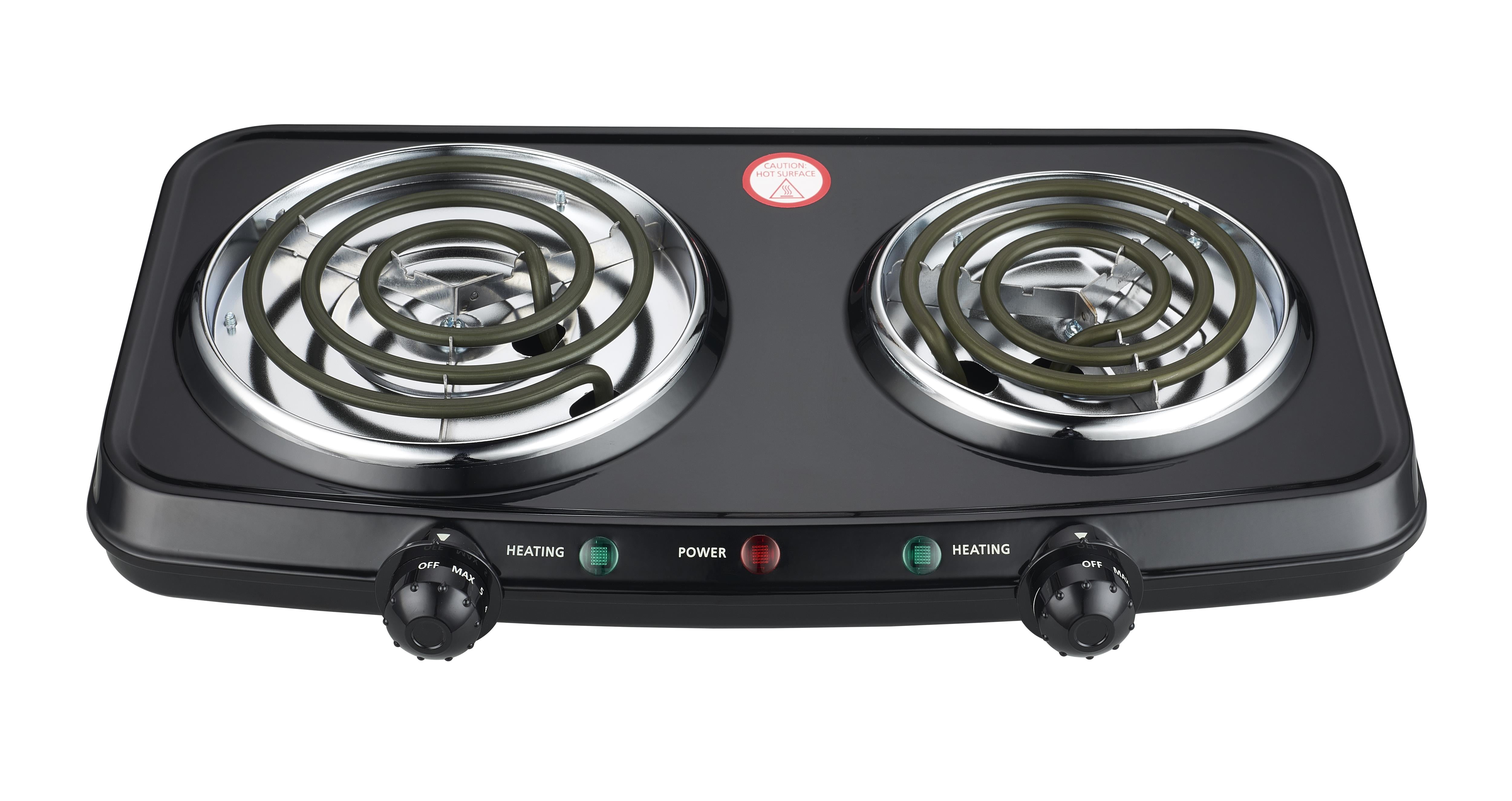  Vayepro 2 Burner Griddle Pan with Glass Lid,Stove Top