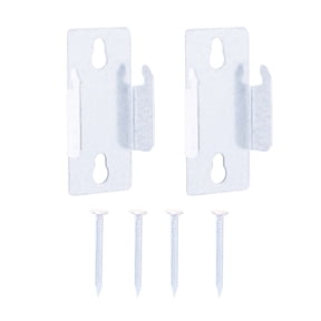 Mainstays Double Curtain Rod Metal Mounting Brackets, Set of 2, Silver