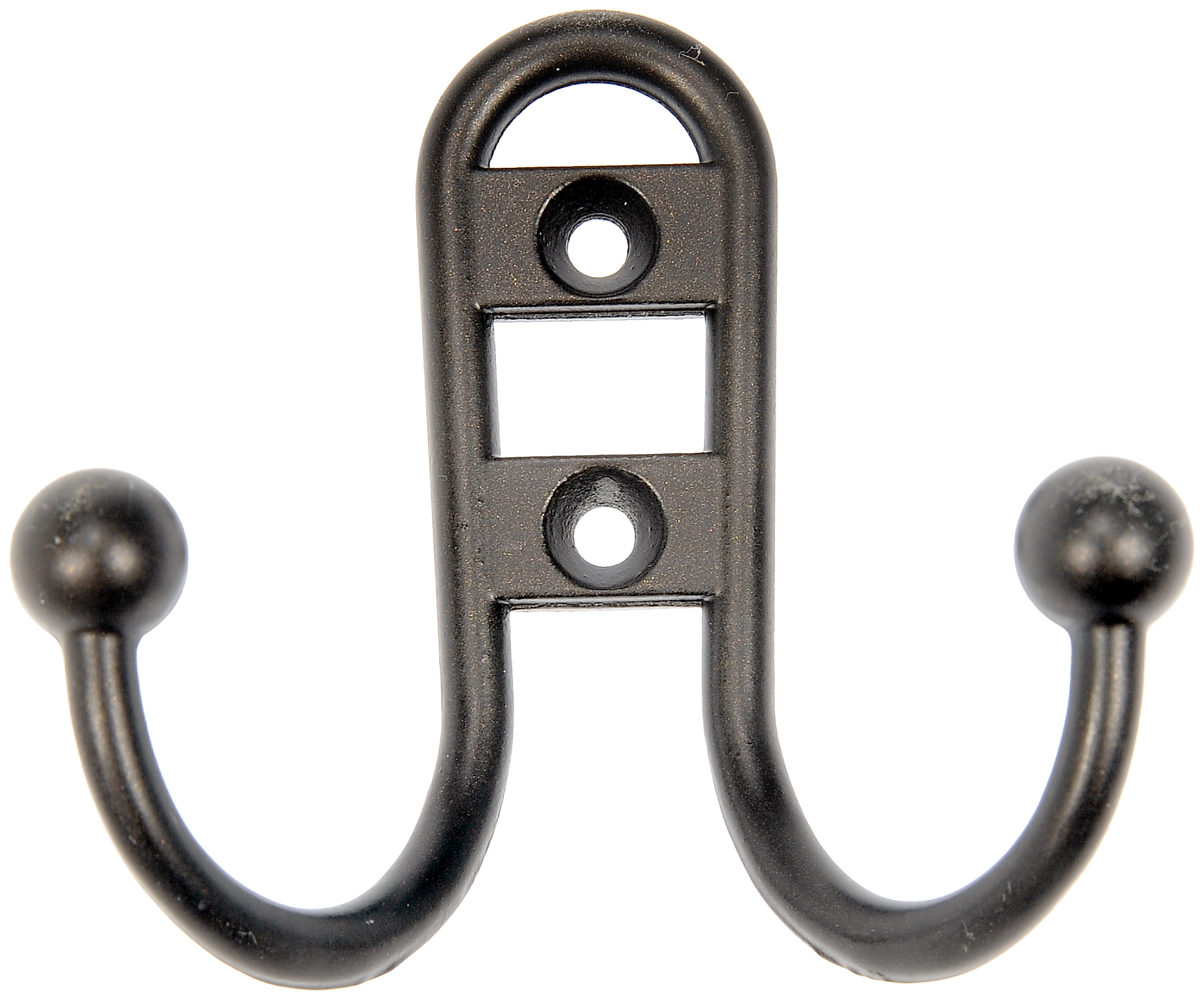 Mainstays Durable Plastic Adhesive Hook with Bronze Finish, 6 Count 