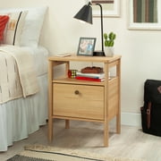 Mainstays Dowel Nightstand, Natural Teak Finish