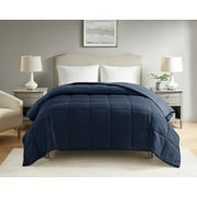 Mainstays Full/Queen Comforter, Down Alternative, All-Season, Navy