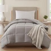 Mainstays Twin/Twin XL Comforter, Down Alternative, All-Season, Stone
