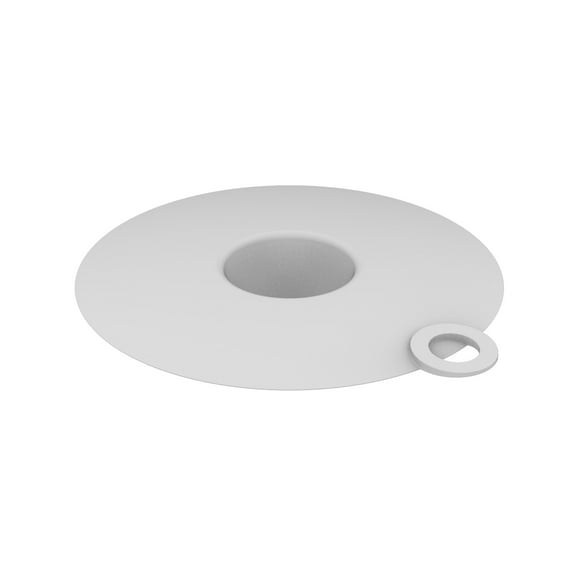 Mainstays Drain Stopper, Fits 1.5" Drains, with Built-in Ring, Durable Plastic, Soft Silver