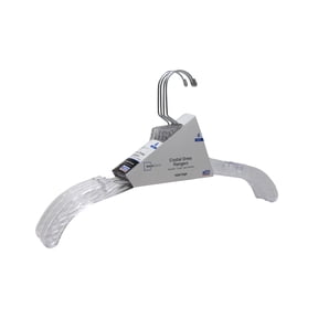 Mainstays Swivel Neck Crystal Clear Plastic Dress Hanger, Adult, 4 Count