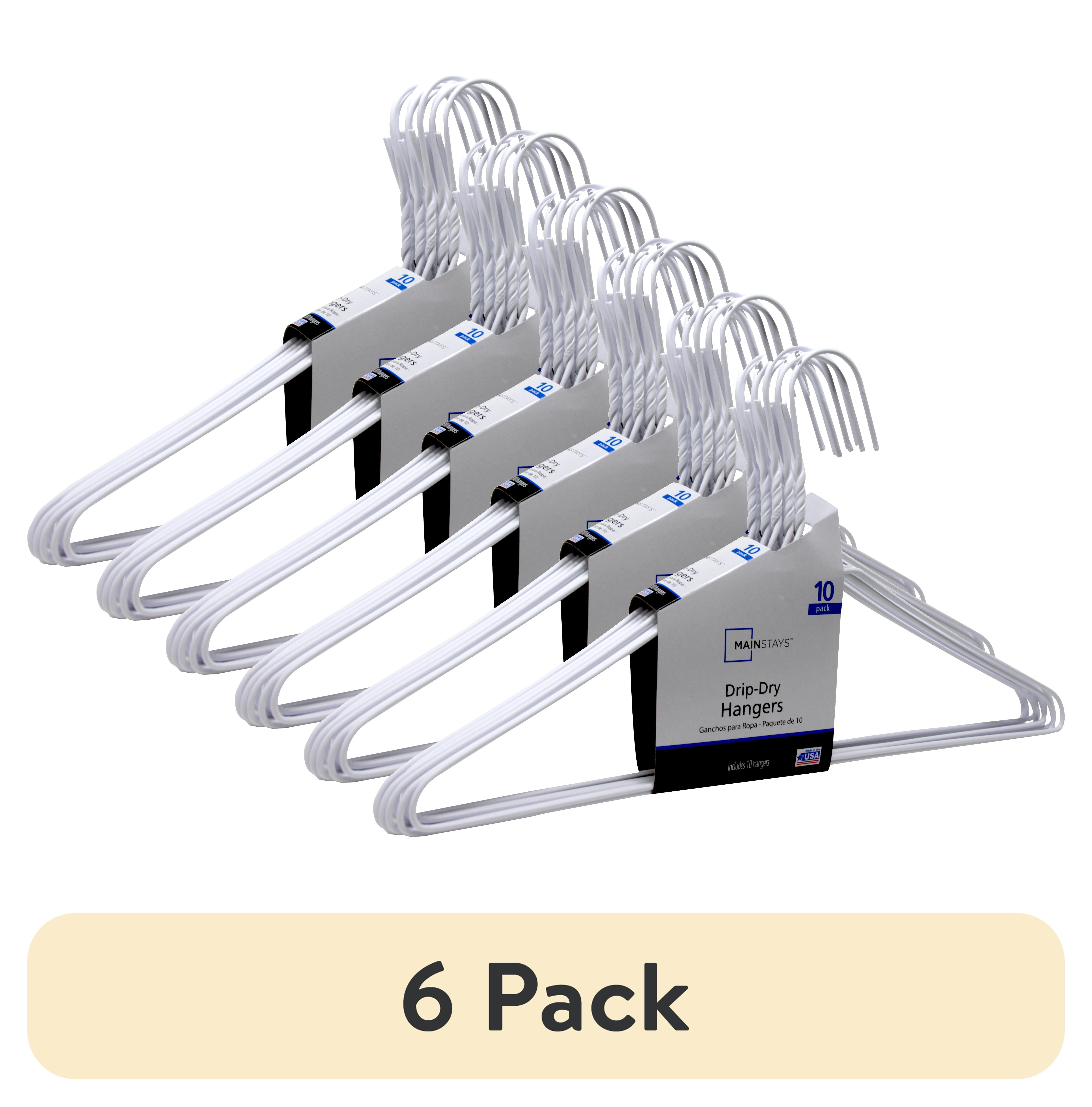 Neaties USA Made Heavy Duty White Vinyl Wire Clothes Hangers, 60pk