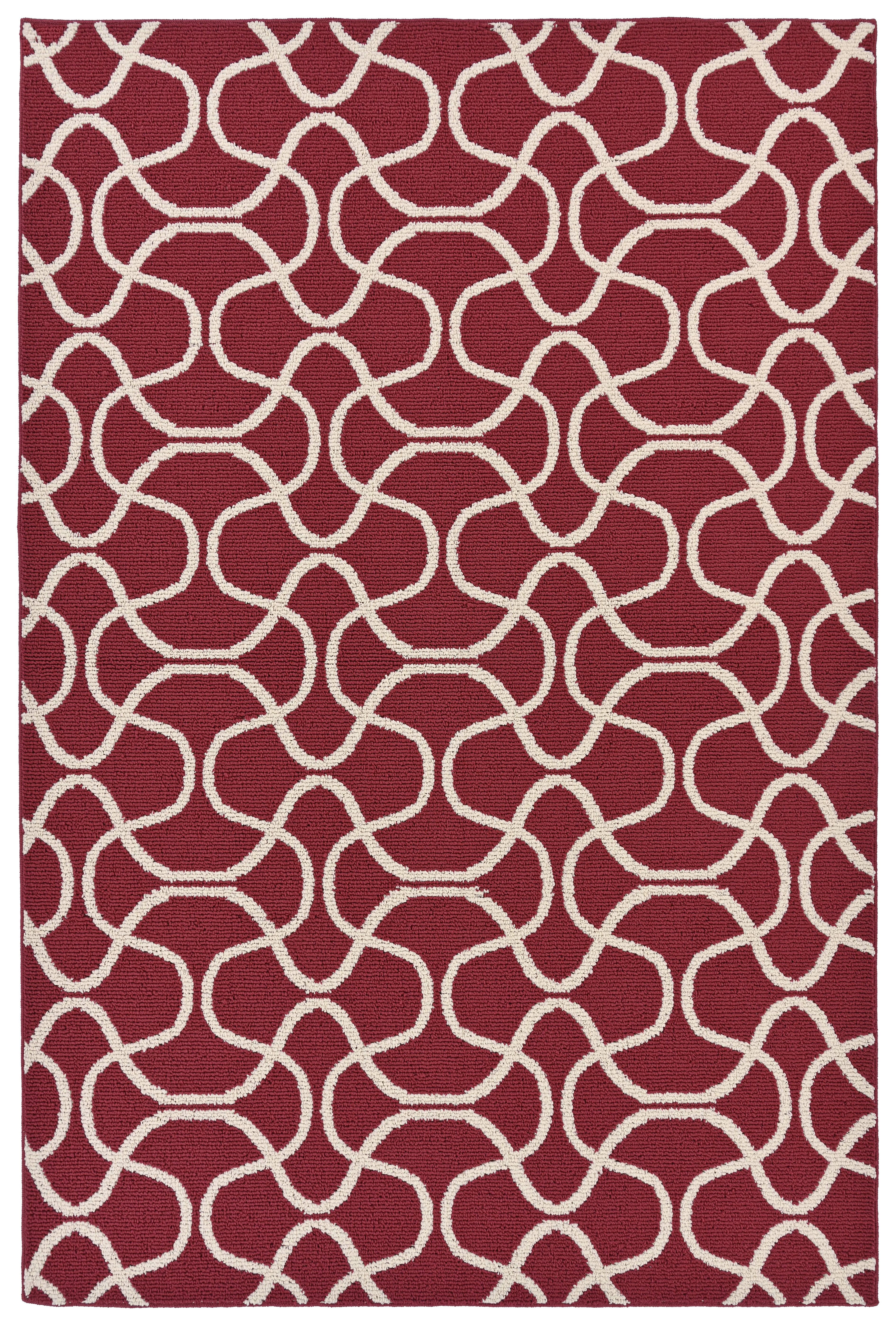 Mainstays Drizzle Chili/Ivory Indoor Area Rug, 6' x 9'