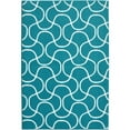 thumbnail image 1 of Mainstays Drizzle Polypropylene Teal/White Indoor Area Rug, 7'6" x 9'6", 1 of 5
