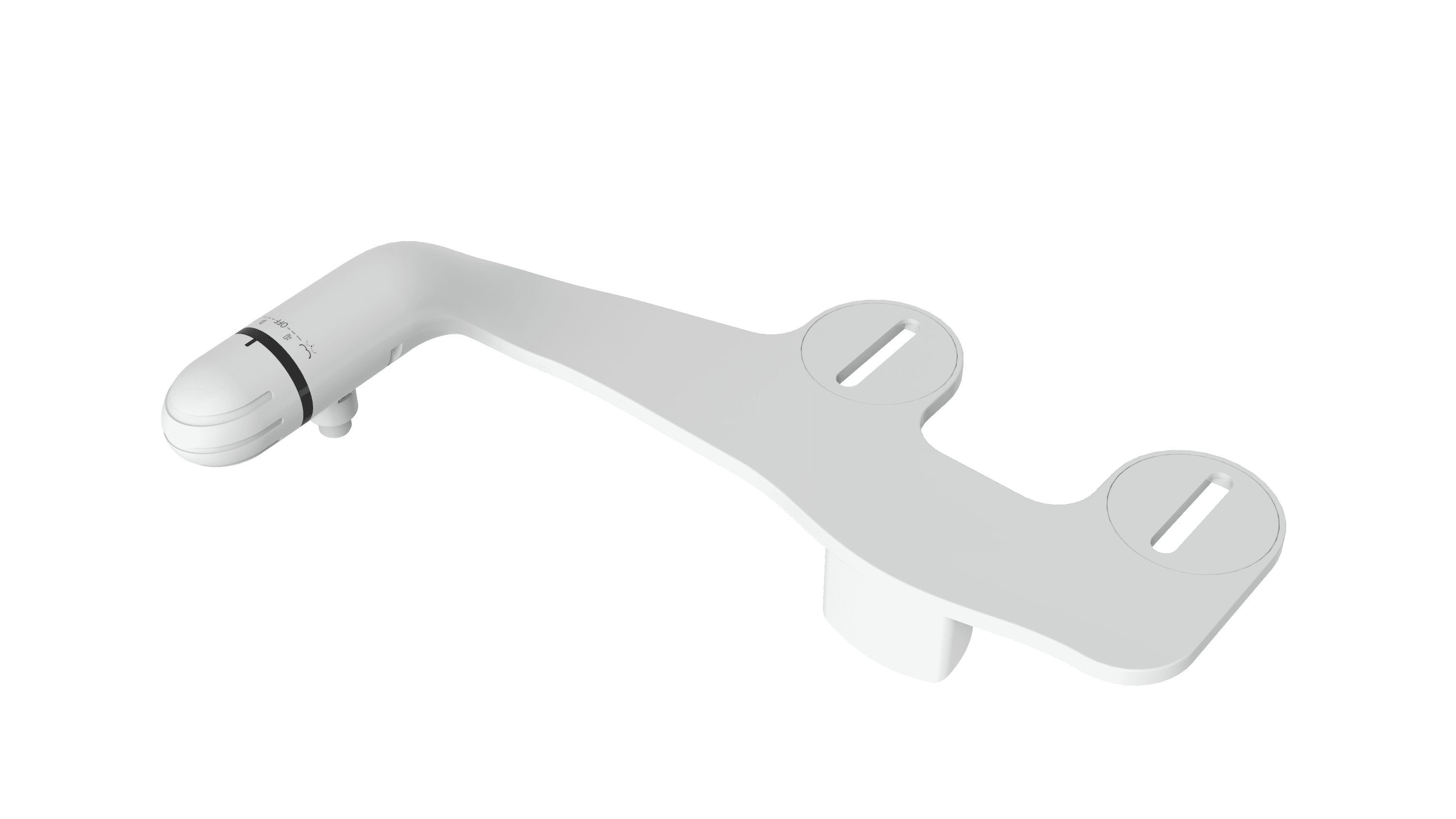 Mainstays Dual Nozzles Bidet Attachment with Self Cleaning Daisy White