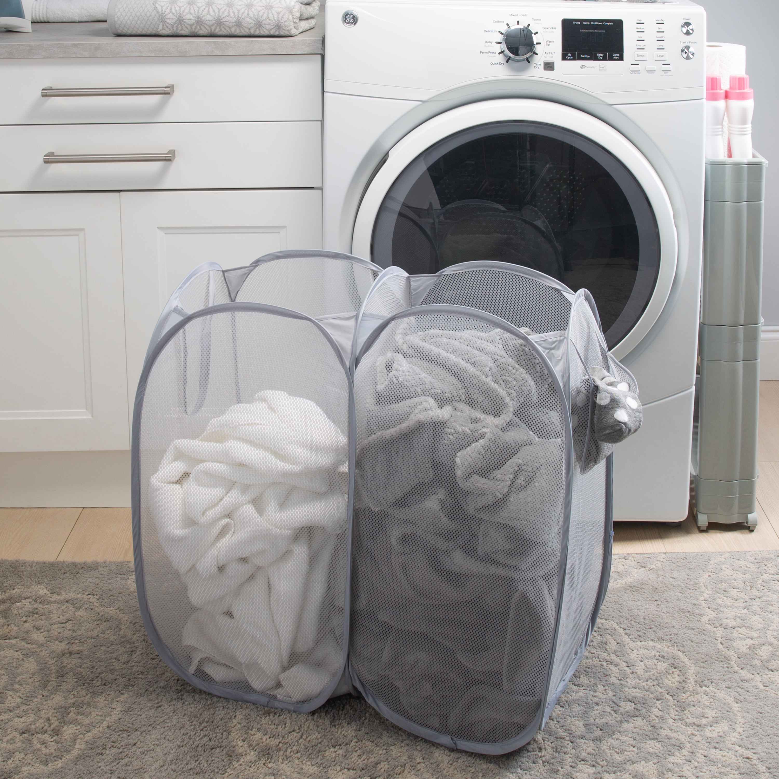 Flat Lid Blanket and Laundry Storage Basket