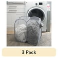(3 pack) Mainstays Dual Popup Mesh Laundry Hamper for Teen, Adult, or