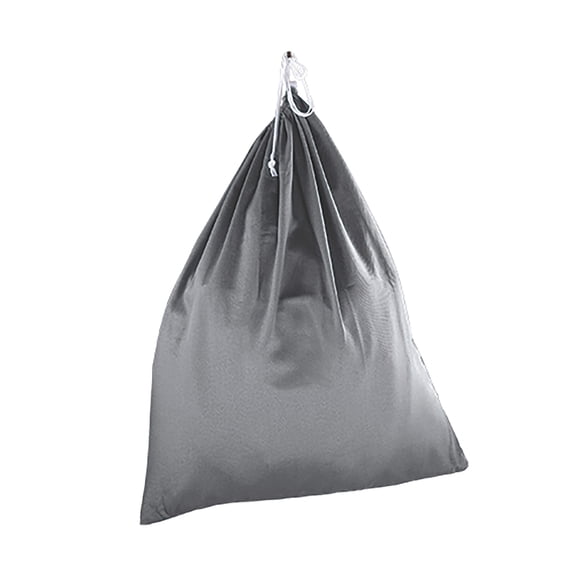 Mainstays Durable Drawstring Polyester Cotton Laundry Bag in Gray for Clothing Storage