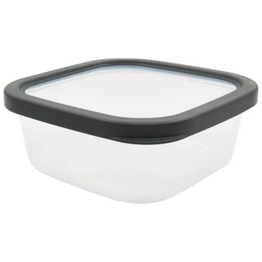 Mainstays Durable Food Storage Container Gray Plastic 4.96 Cup (2 Count)