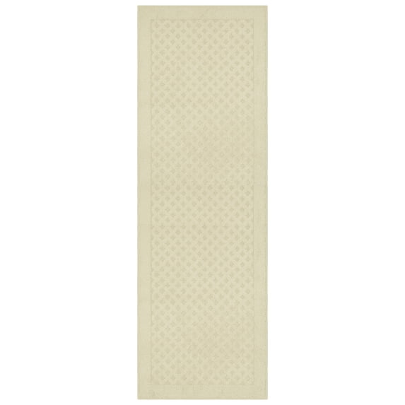 Mainstays Traditional Dylan Solid Diamond Runner Rug, Beige, 2'6" x 8'